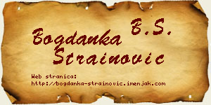 Bogdanka Strainović vizit kartica